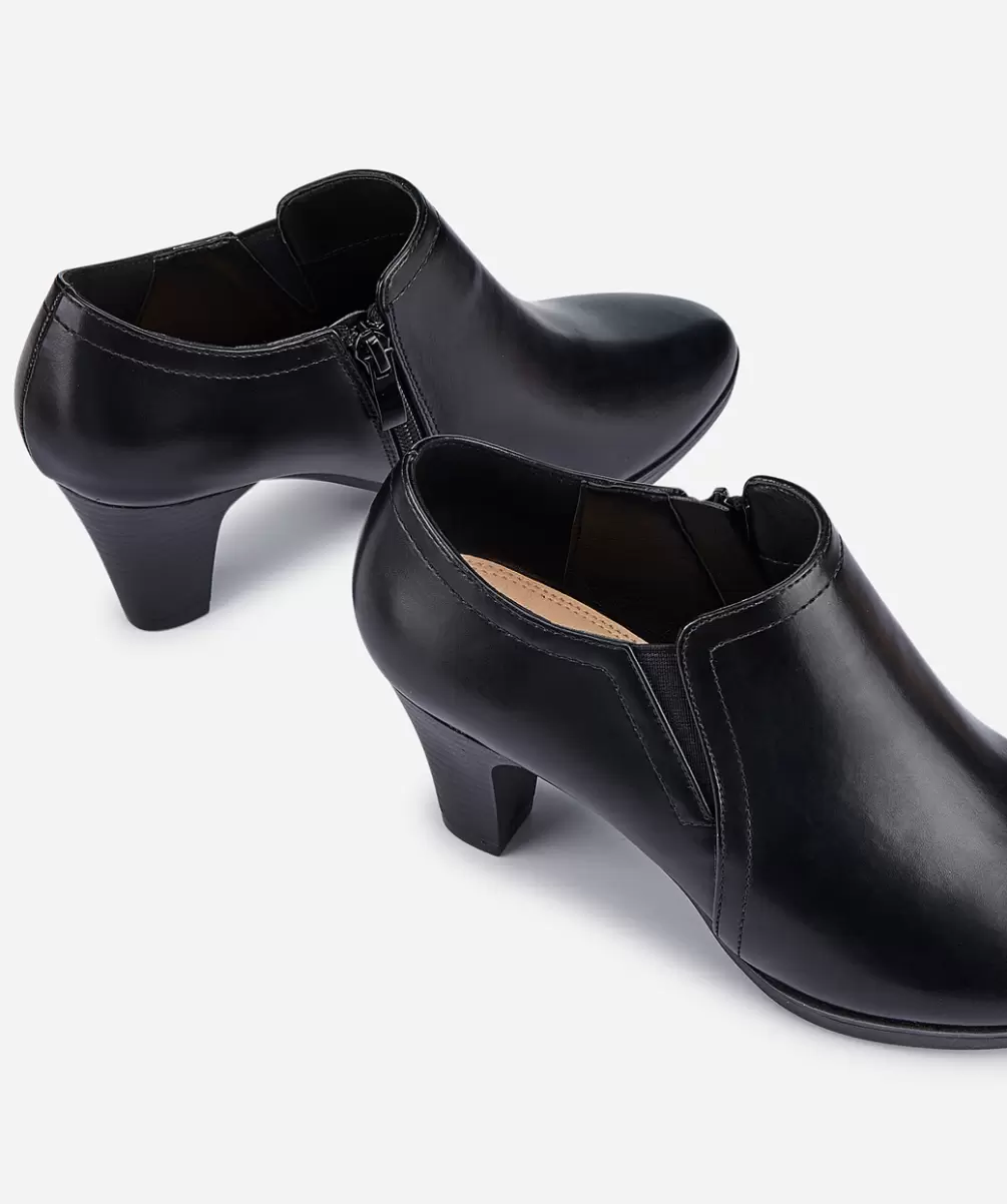 Zapatos De Tacón Tobillero Tacón Efecto Negros Mujer Marypaz - 3