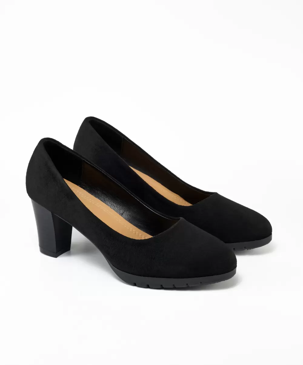 Zapatos De Tacón Mujer Marypaz Negros Zapato Salón Efecto - 1