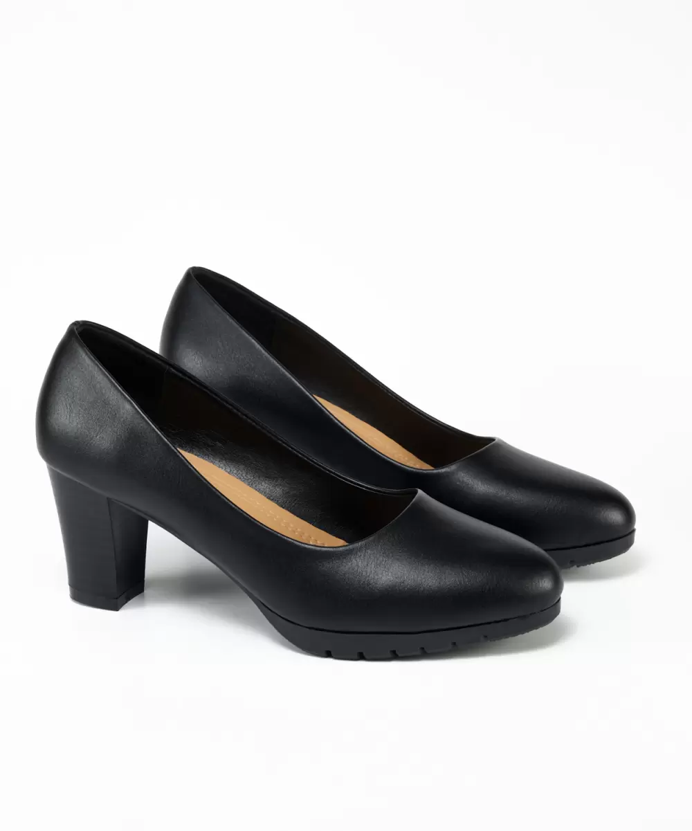 Zapato Salón Efecto Mujer Marypaz Negros Zapatos De Tacón - 1