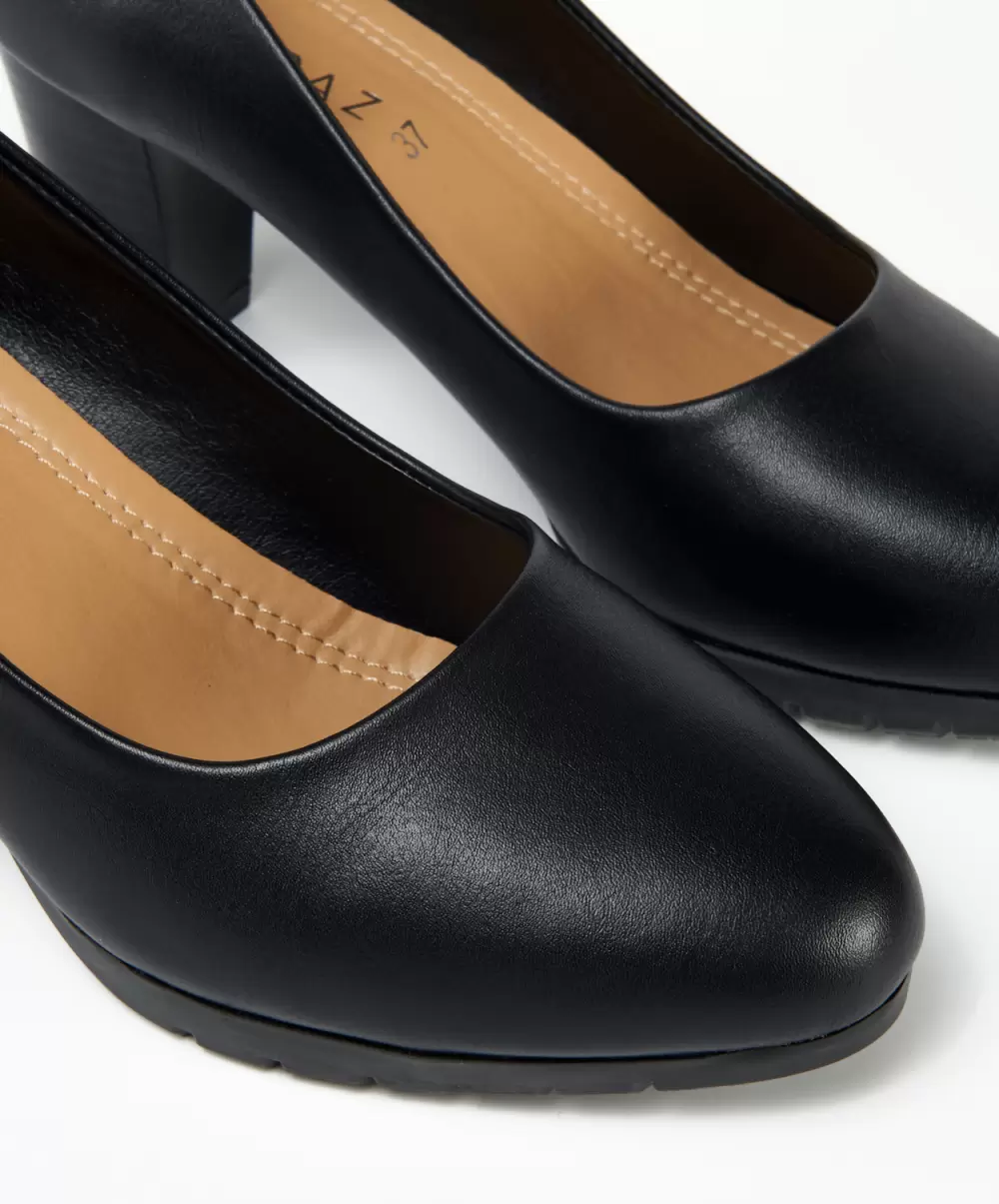 Zapato Salón Efecto Mujer Marypaz Negros Zapatos De Tacón - 2