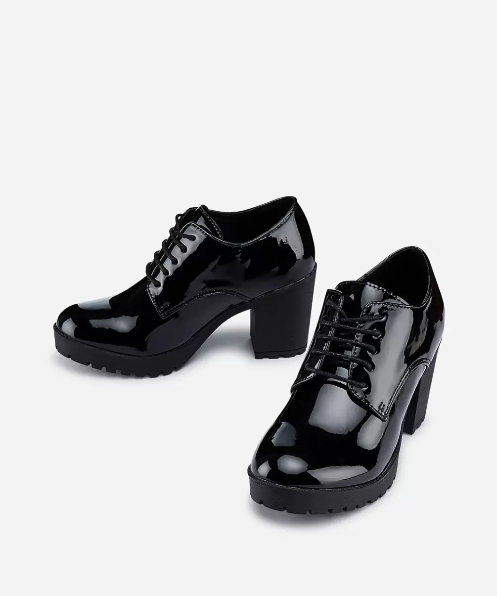 Marypaz Mujer Zapatos De Tacón Zapato Tacón Cordones Efecto Negros