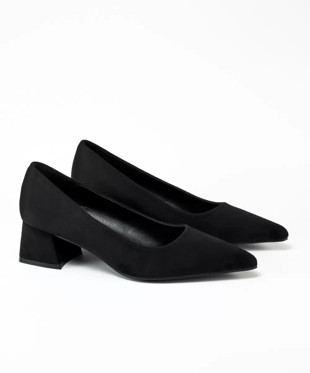 Mujer Zapato Salón Tacón Bloque Efecto Marypaz Zapatos De Tacón Negros - 1