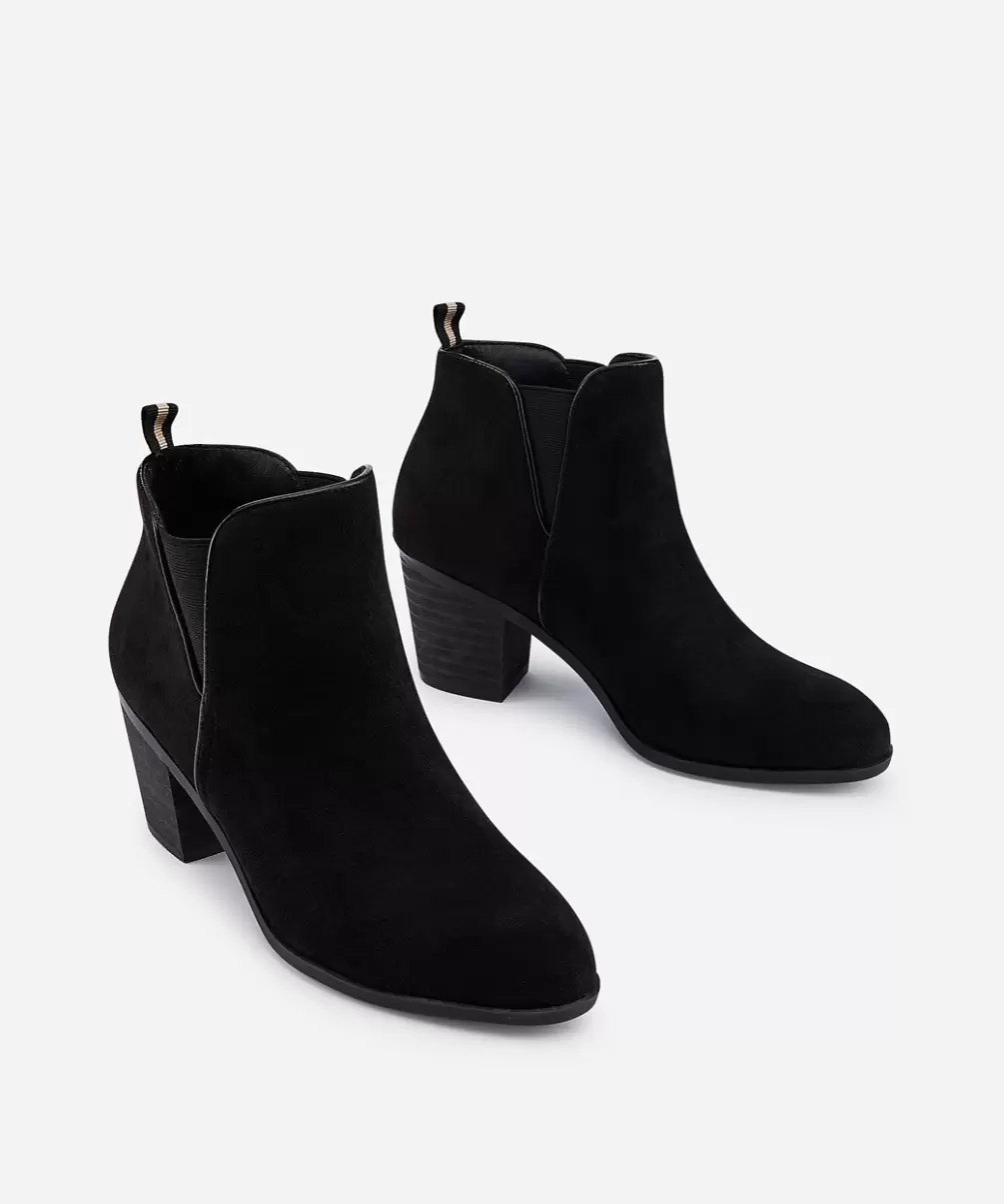 Botín Chelsea Efecto Negros Mujer Zapatos De Tacón Marypaz - 2