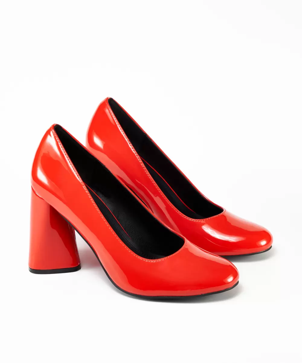 Rojos Marypaz Tacón Forma Irregular Efecto Mujer Zapatos De Tacón - 1