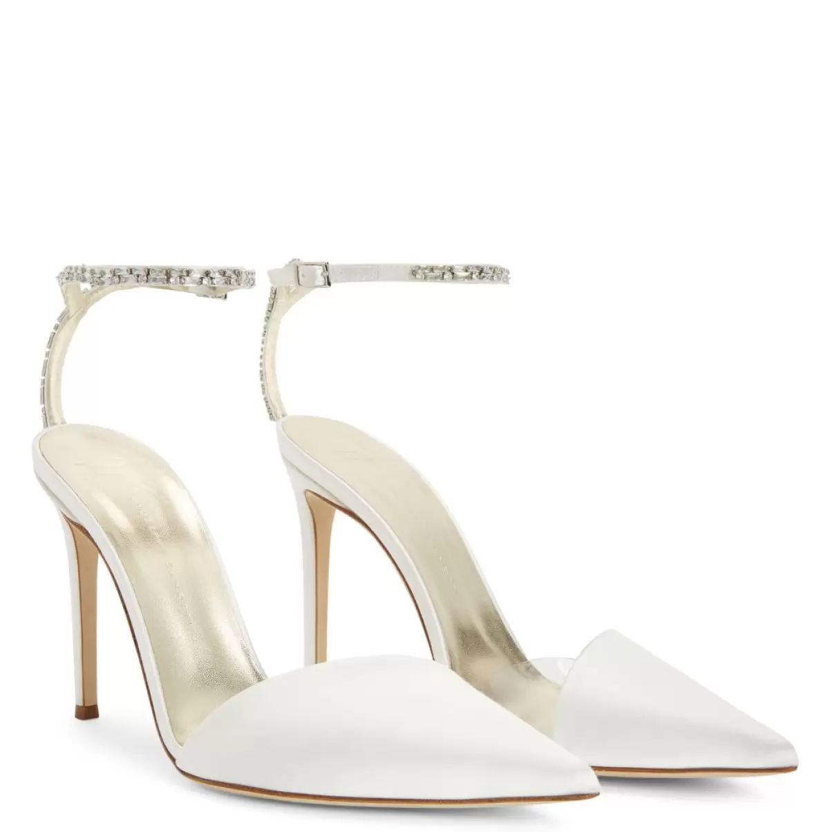 Blanco Giuseppe Zanotti Mujer Zapatos De Salón Xenya Crystal - 2
