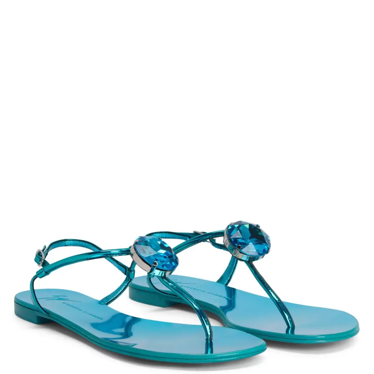 Anthonia Giuseppe Zanotti Mujer Azul Zapatos Planos - 2