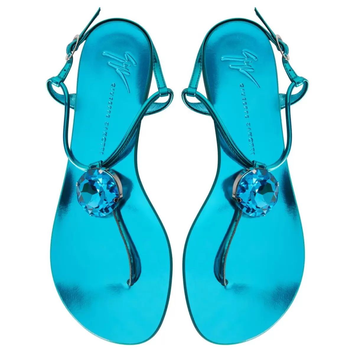 Anthonia Giuseppe Zanotti Mujer Azul Zapatos Planos - 4
