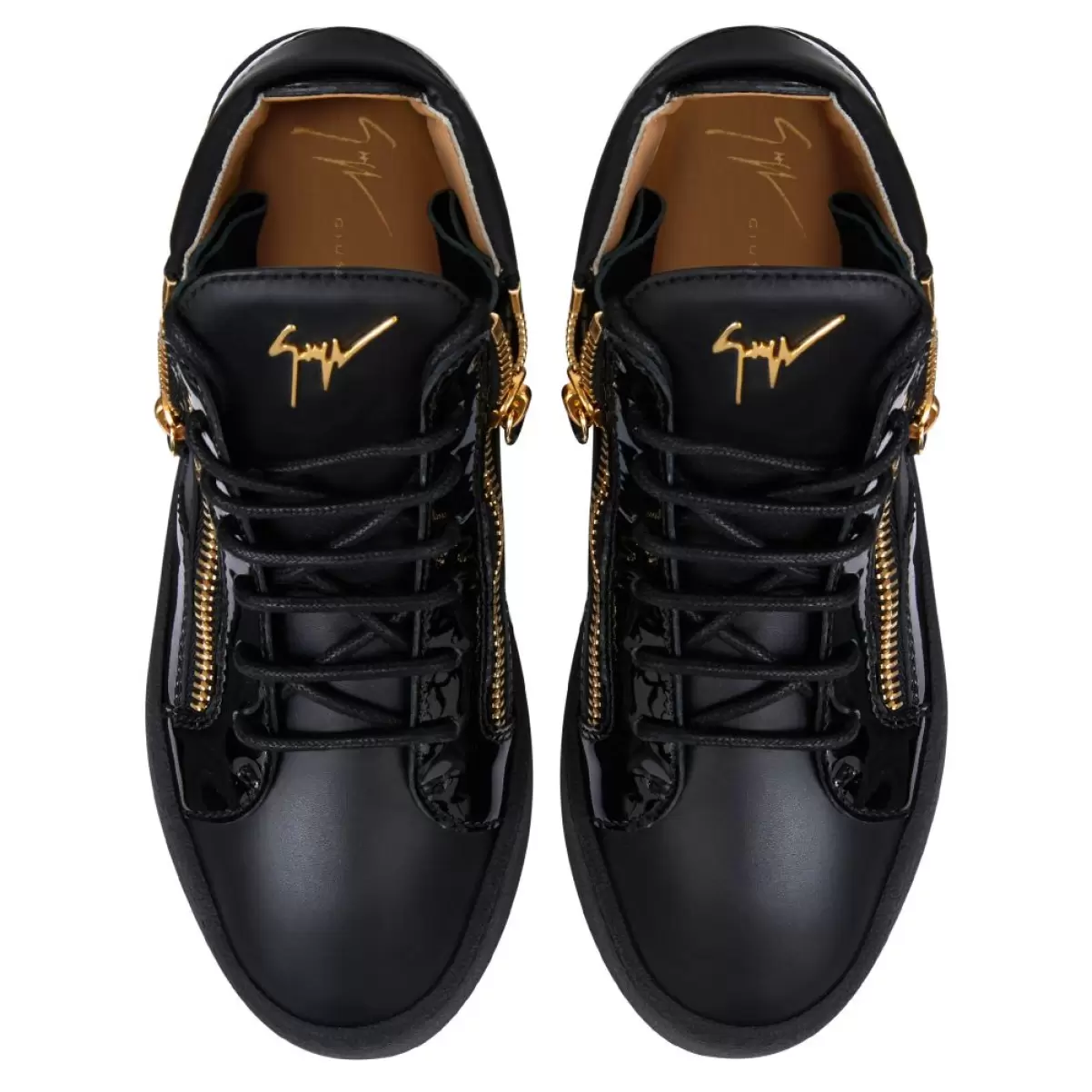 Mid Top Sneakers Kriss 5679 Mujer Negro Giuseppe Zanotti Zapatillas - 3