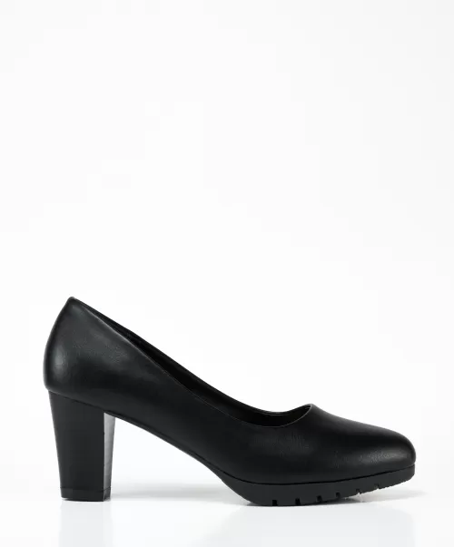 Zapato Salón Efecto Mujer Marypaz Negros Zapatos De Tacón