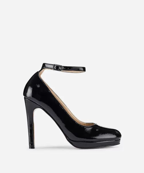 Mercedes Tacón Alto Efecto Negros Zapatos De Tacón Mujer Marypaz