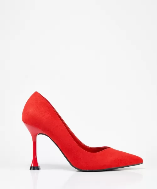 Mujer Marypaz Salón Tacón Chupete Efecto Zapatos De Tacón Rojos