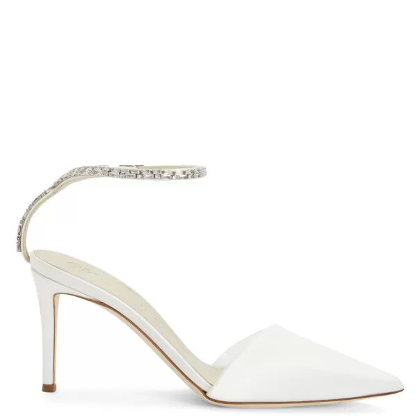Blanco Mujer Giuseppe Zanotti Xenya Crystal Zapatos De Salón