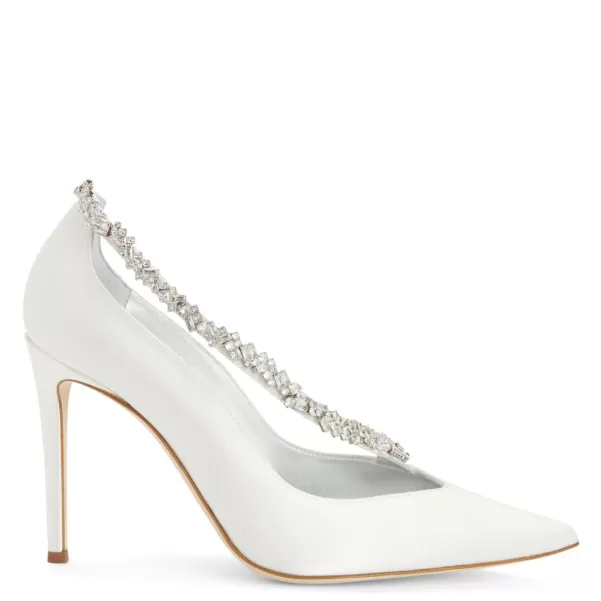 Filipa Crystal Mujer Zapatos De Salón Blanco Giuseppe Zanotti