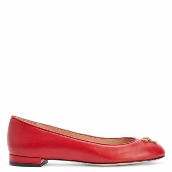 Riziana Mujer Zapatos Planos Giuseppe Zanotti Rojo